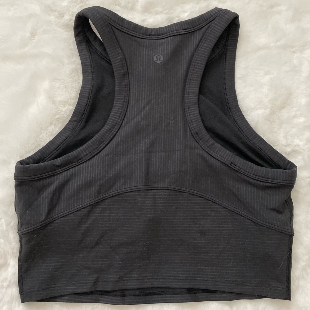 Lululemon Blissful Bend Crop Tank Top Size 6 Built in Shelf Sports Bra High Neck - Picture 2 of 6